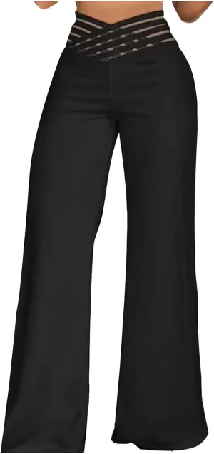 2023 Womens Bootcut Yoga Pants - Flare Leggings for Women High Waisted Crossover Workout Lounge Bell Bottom Dress Pants