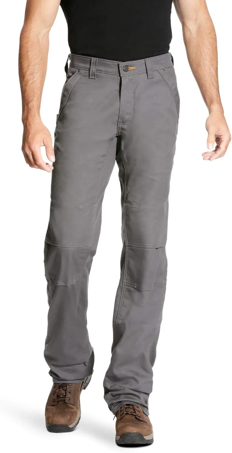 ARIAT Men's Rebar M4 Relaxed Durastretch Made Tough Double Front Stackable Straight Leg Pant