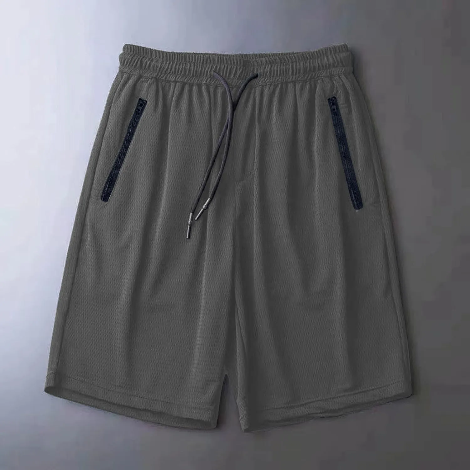 Big and Tall Shorts for Men Casual Breathable Mesh Quick Dry Solid Athletic Short Drawstring Elastic Waist Pants