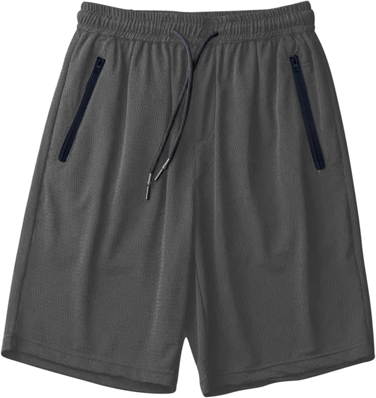 Big and Tall Shorts for Men Casual Breathable Mesh Quick Dry Solid Athletic Short Drawstring Elastic Waist Pants