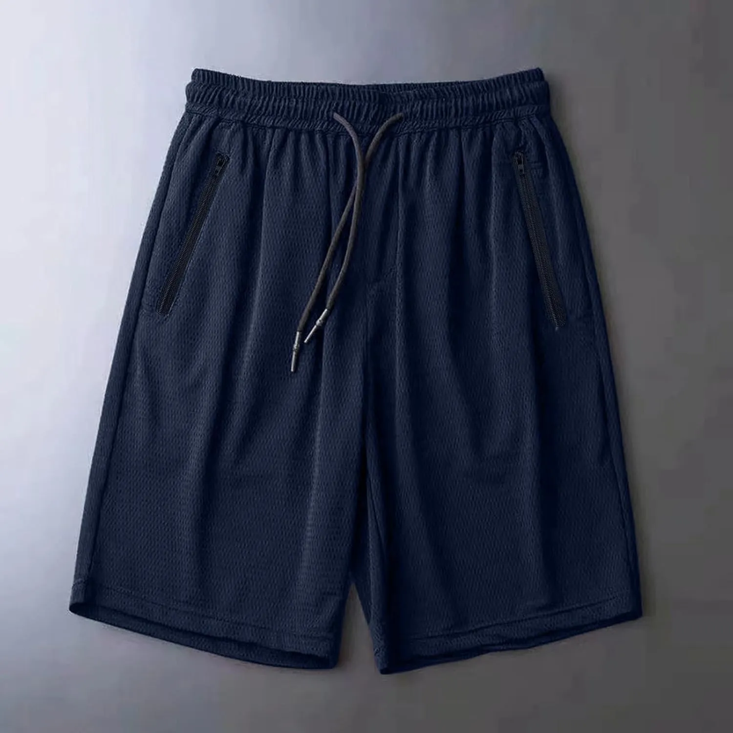 Big and Tall Shorts for Men Casual Breathable Mesh Quick Dry Solid Athletic Short Drawstring Elastic Waist Pants