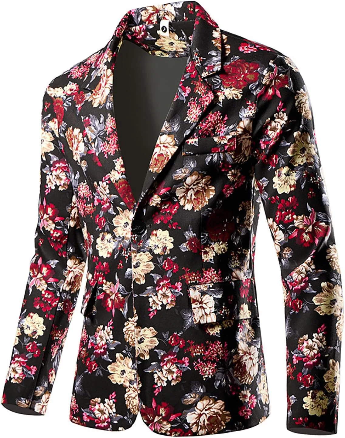Blazer for Men Casual Slim fit Suit Jacket Party Prom Wedding Floral Tuxedo Sport Coat Chaqueta de Traje para Hombre