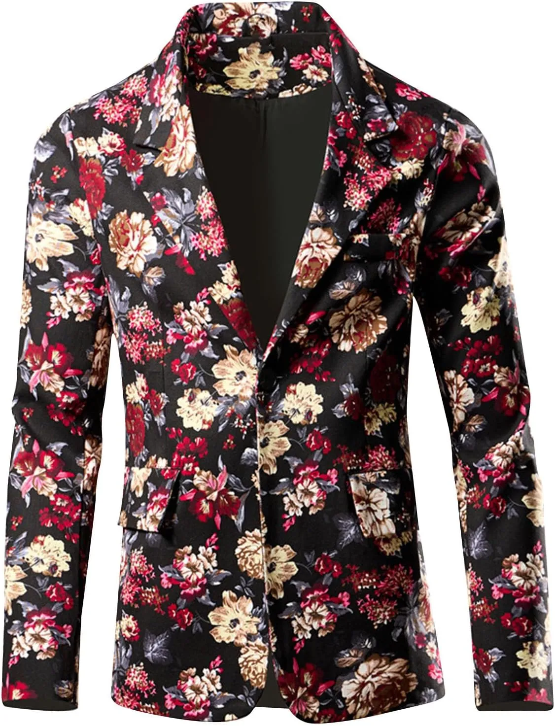 Blazer for Men Casual Slim fit Suit Jacket Party Prom Wedding Floral Tuxedo Sport Coat Chaqueta de Traje para Hombre