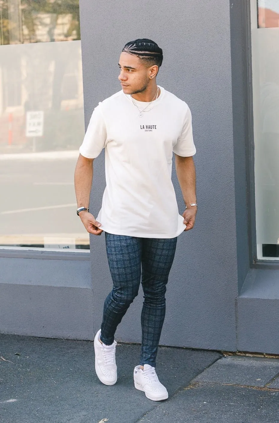 Blue Check Pants