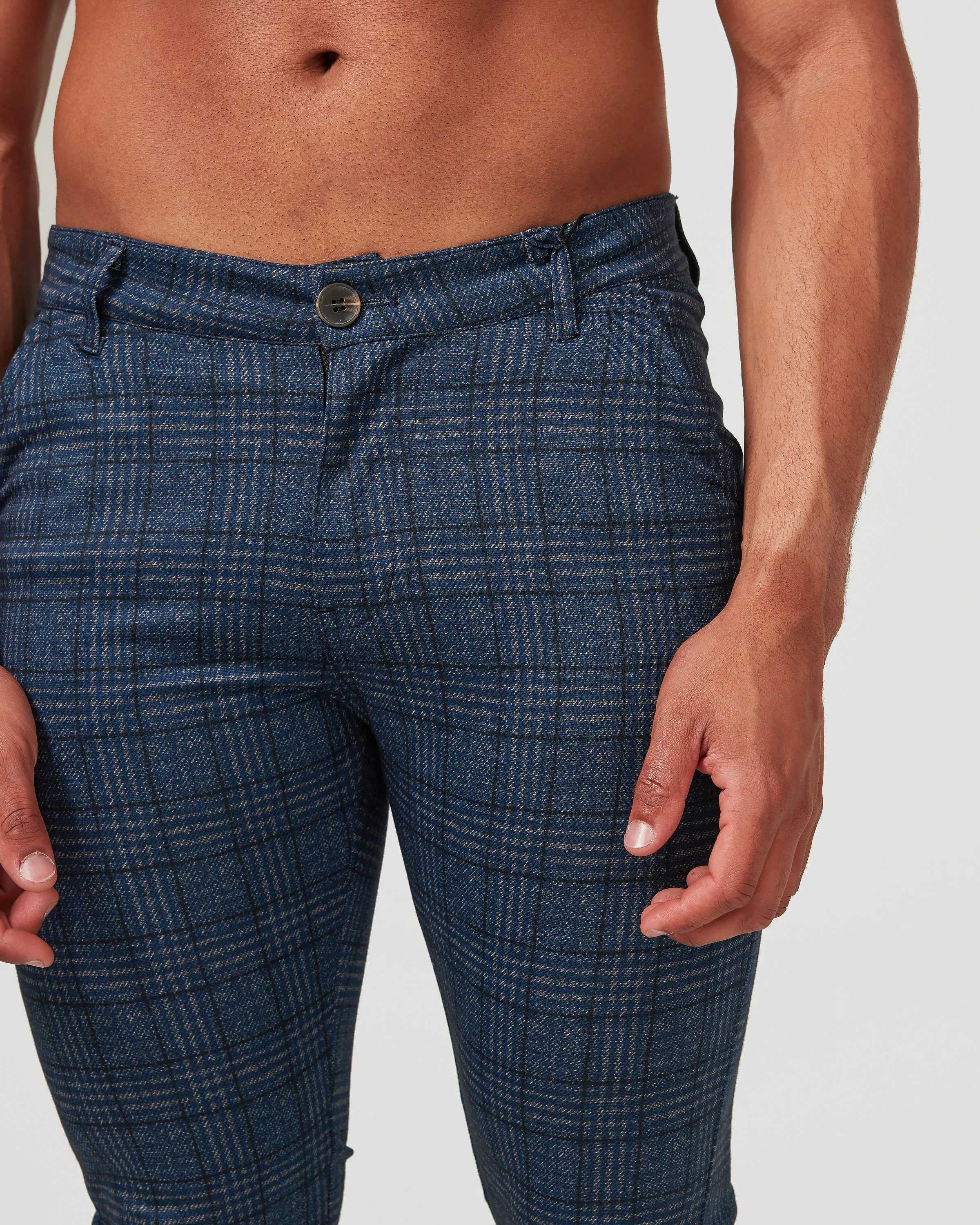 Blue Check Pants