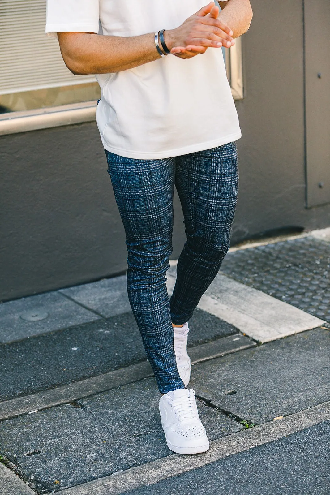 Blue Check Pants