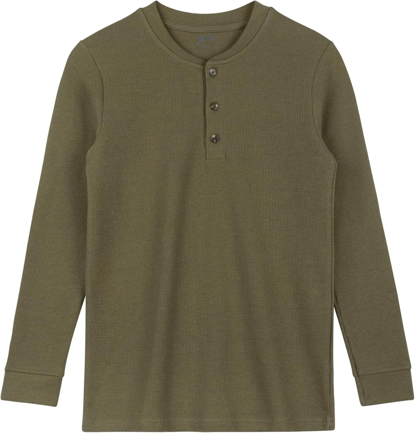 Brix Boys' Long Sleeve Thermal - Henley Shirt Waffle Fashion Clothes.