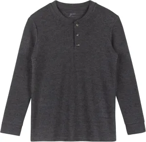 Brix Boys' Long Sleeve Thermal - Henley Shirt Waffle Fashion Clothes.