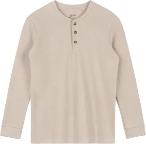 Brix Boys' Long Sleeve Thermal - Henley Shirt Waffle Fashion Clothes.