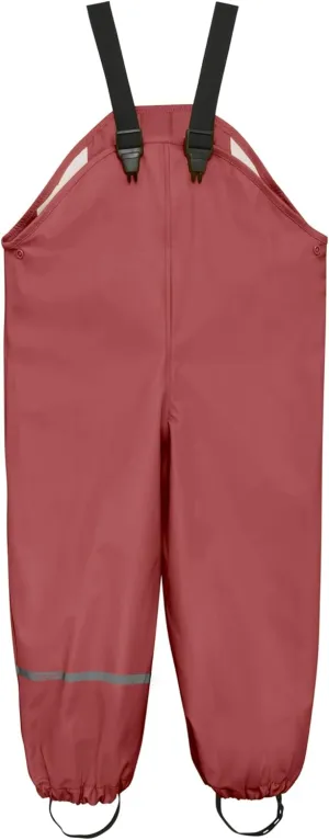 European Kids Wind, Mud, Snow and Waterproof Rain Pants Dungarees Unlined and Fleece Lined for Boys Girls