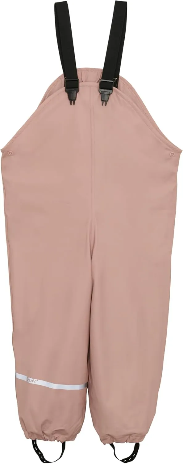 European Kids Wind, Mud, Snow and Waterproof Rain Pants Dungarees Unlined and Fleece Lined for Boys Girls
