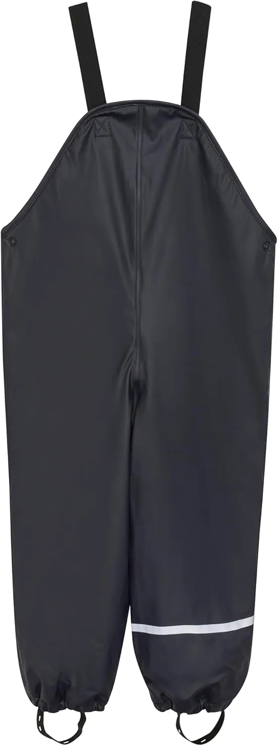 European Kids Wind, Mud, Snow and Waterproof Rain Pants Dungarees Unlined and Fleece Lined for Boys Girls