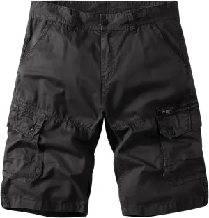 Golf Shorts for Men 7 Inch Inseam Summer Classic Fit Multi-Pockets Cargo Shorts Loose Fit Beach Work Dungarees