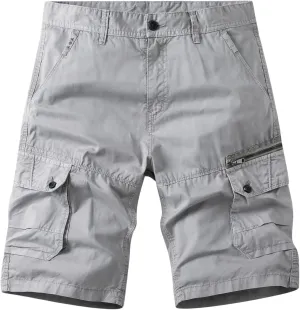 Golf Shorts for Men 7 Inch Inseam Summer Classic Fit Multi-Pockets Cargo Shorts Loose Fit Beach Work Dungarees