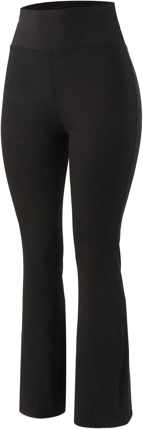 LAWOR Women's Bootcut Yoga Pants High Waist Stretch Flare Leg Leggings Tummy Control Bootleg Workout Pants Active Pants