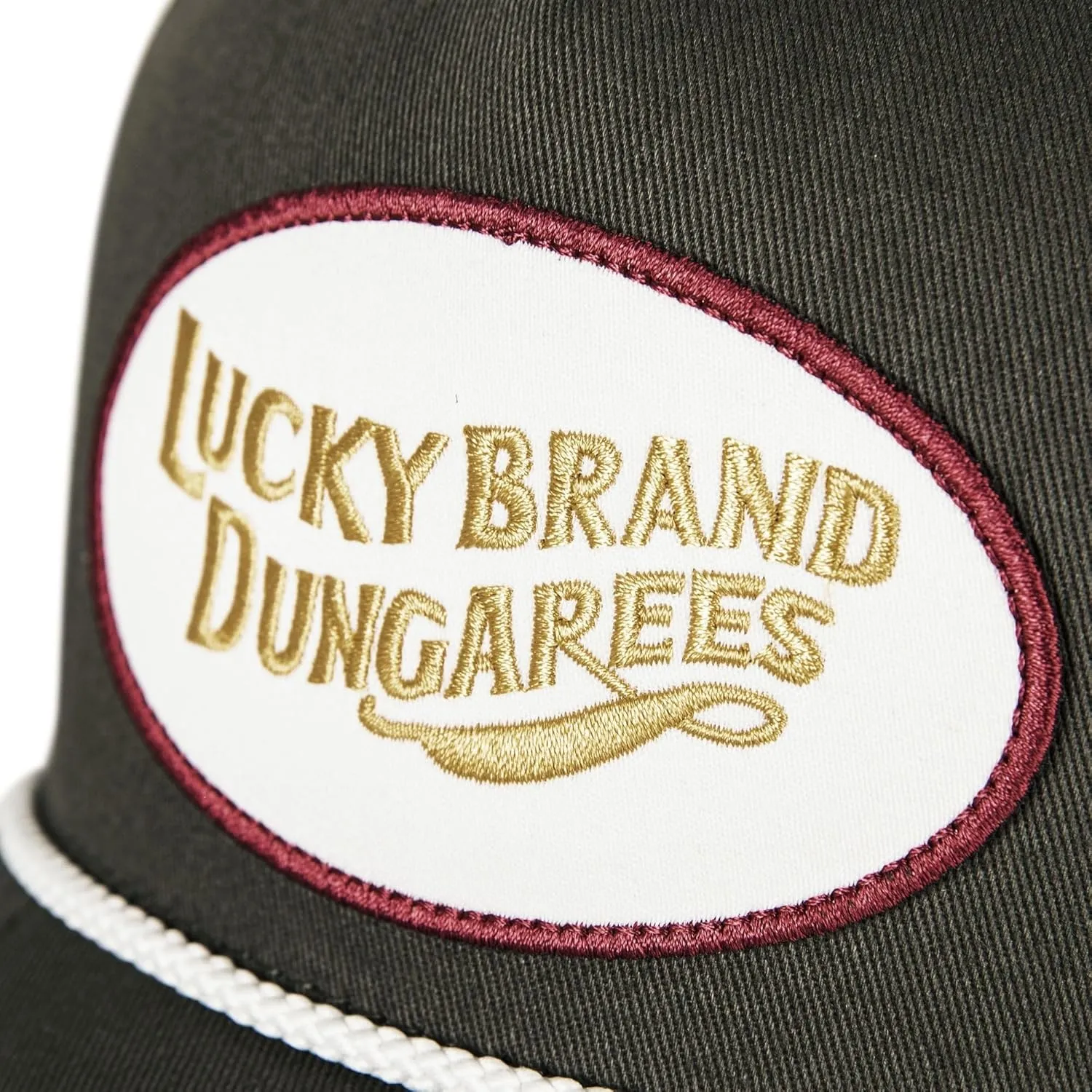 Lucky Brand Snapback Hat | Adjustable | Baseball Cap | Retro | American Heritage | 5 Panel Design | Cotton Canvas