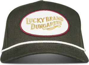 Lucky Brand Snapback Hat | Adjustable | Baseball Cap | Retro | American Heritage | 5 Panel Design | Cotton Canvas