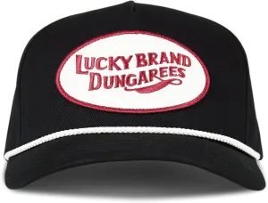 Lucky Brand Snapback Hat | Adjustable | Baseball Cap | Retro | American Heritage | 5 Panel Design | Cotton Canvas