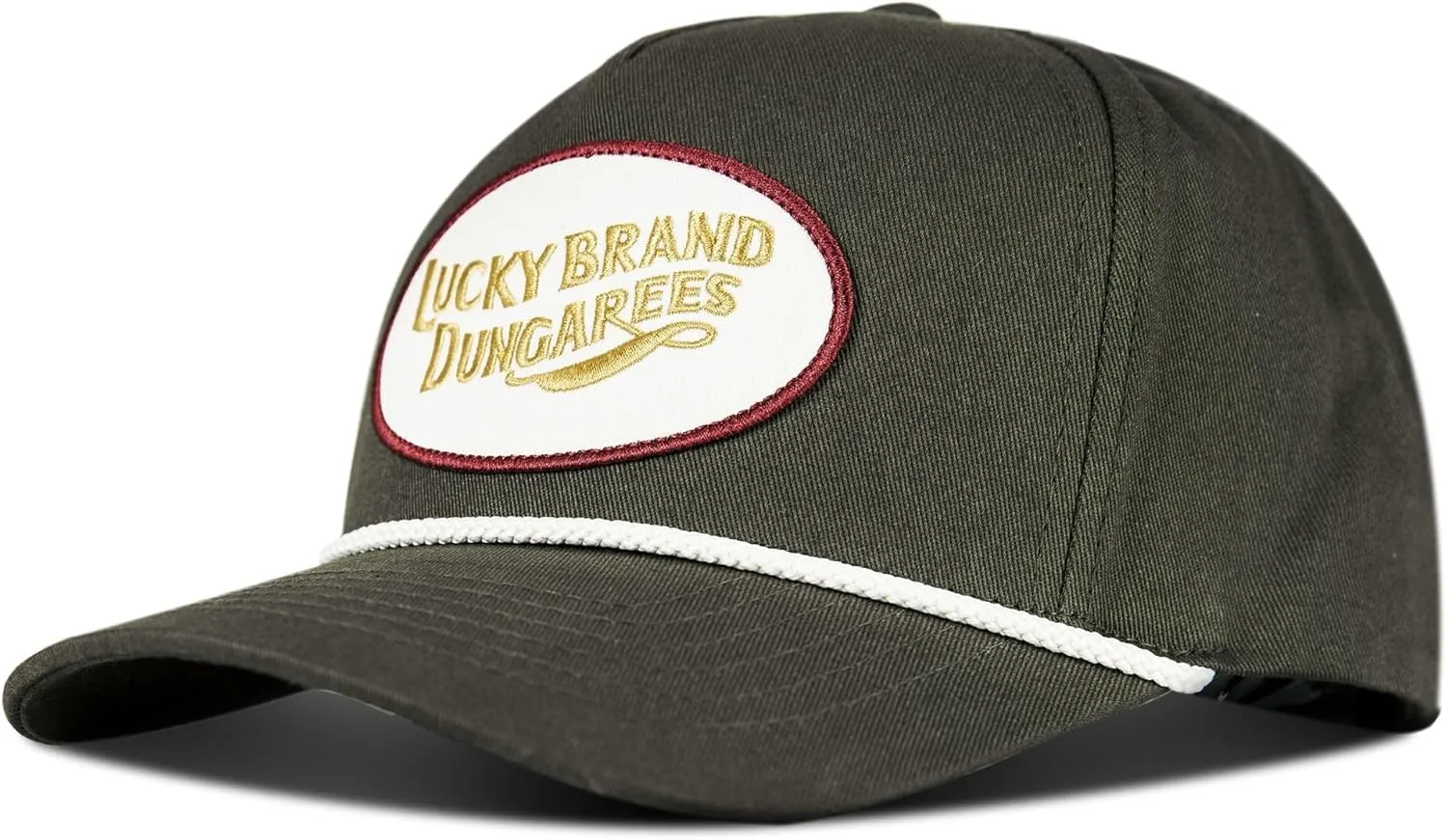 Lucky Brand Snapback Hat | Adjustable | Baseball Cap | Retro | American Heritage | 5 Panel Design | Cotton Canvas