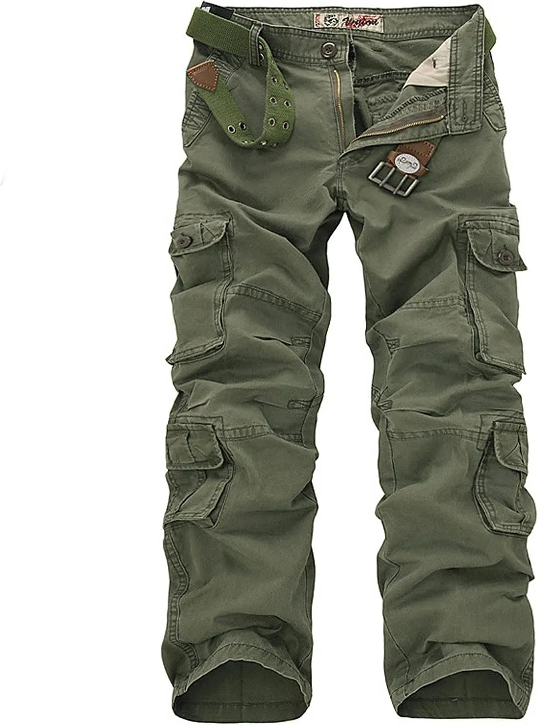 Men Work Pants - Heavy Duty Safety Combat Cargo Pants - Multi Pockets - Knee Pad Pockets - Durable Workwear