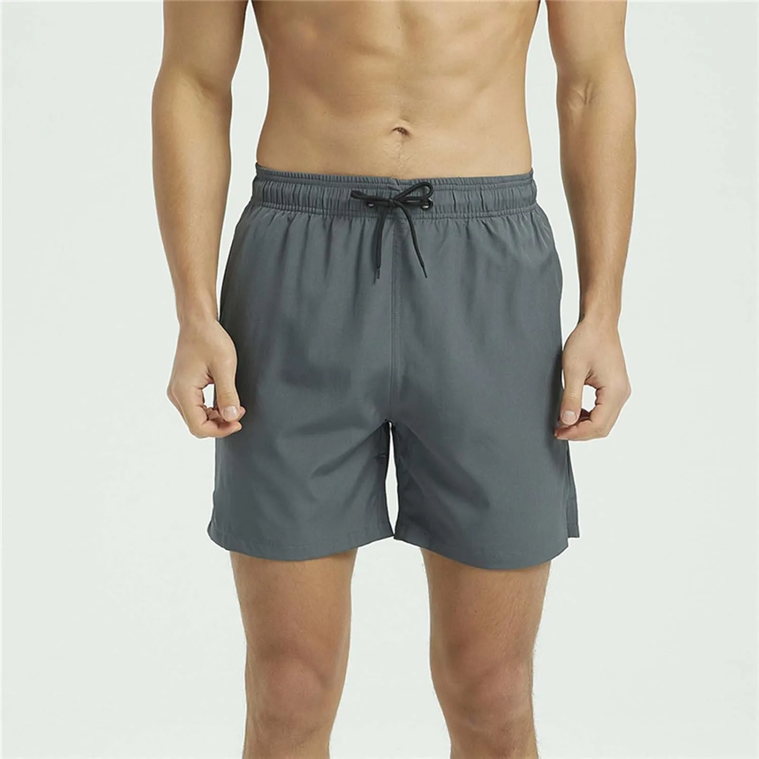 Men's 2 in 1 Workout Running Shorts Lightweight Quick Dry Training Active Yoga Gym 5"" Short with Zipper Pockets