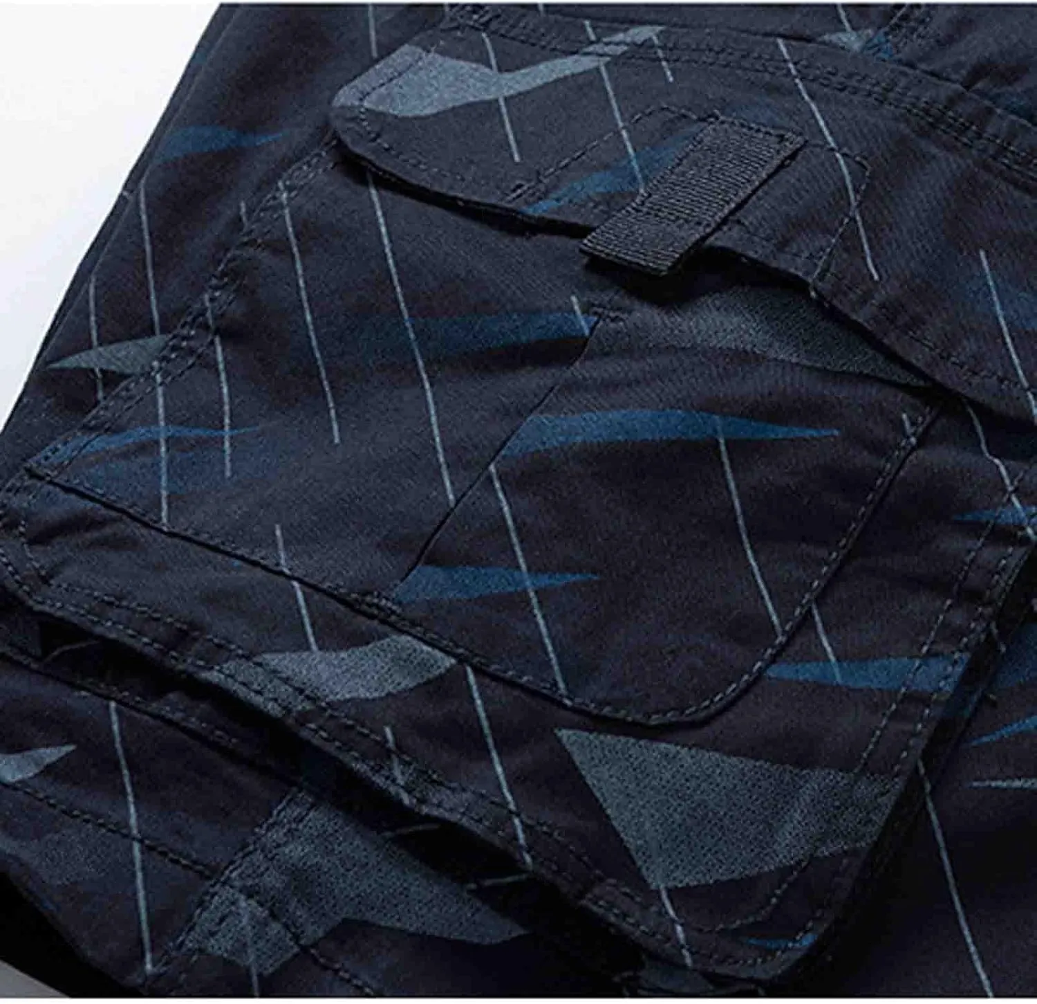 Mens Cargo Shorts Summer Striped Belted Tactical Dungarees Classic Fit Multi Pocket Cotton Linen Shorts Outdoor