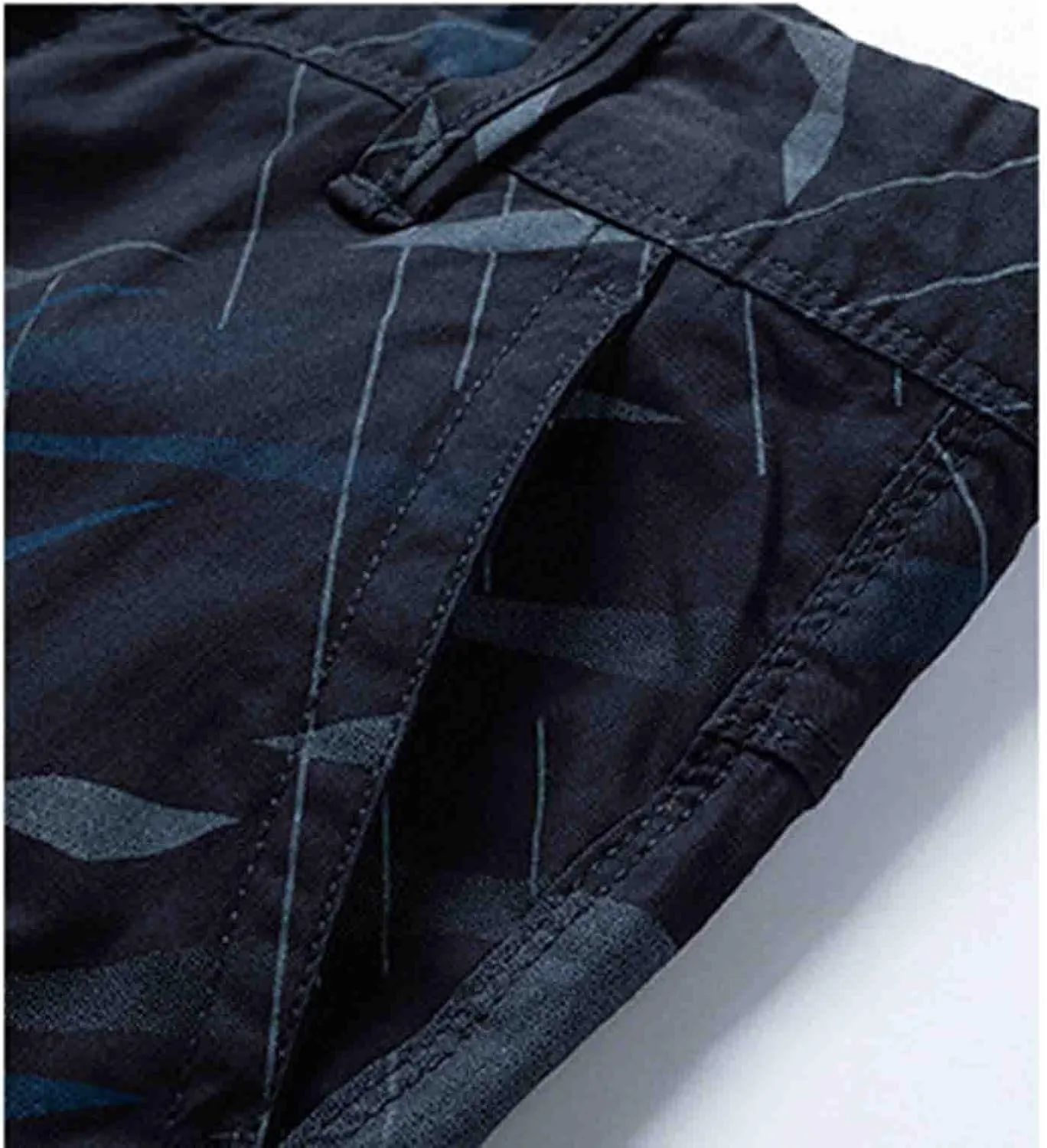 Mens Cargo Shorts Summer Striped Belted Tactical Dungarees Classic Fit Multi Pocket Cotton Linen Shorts Outdoor