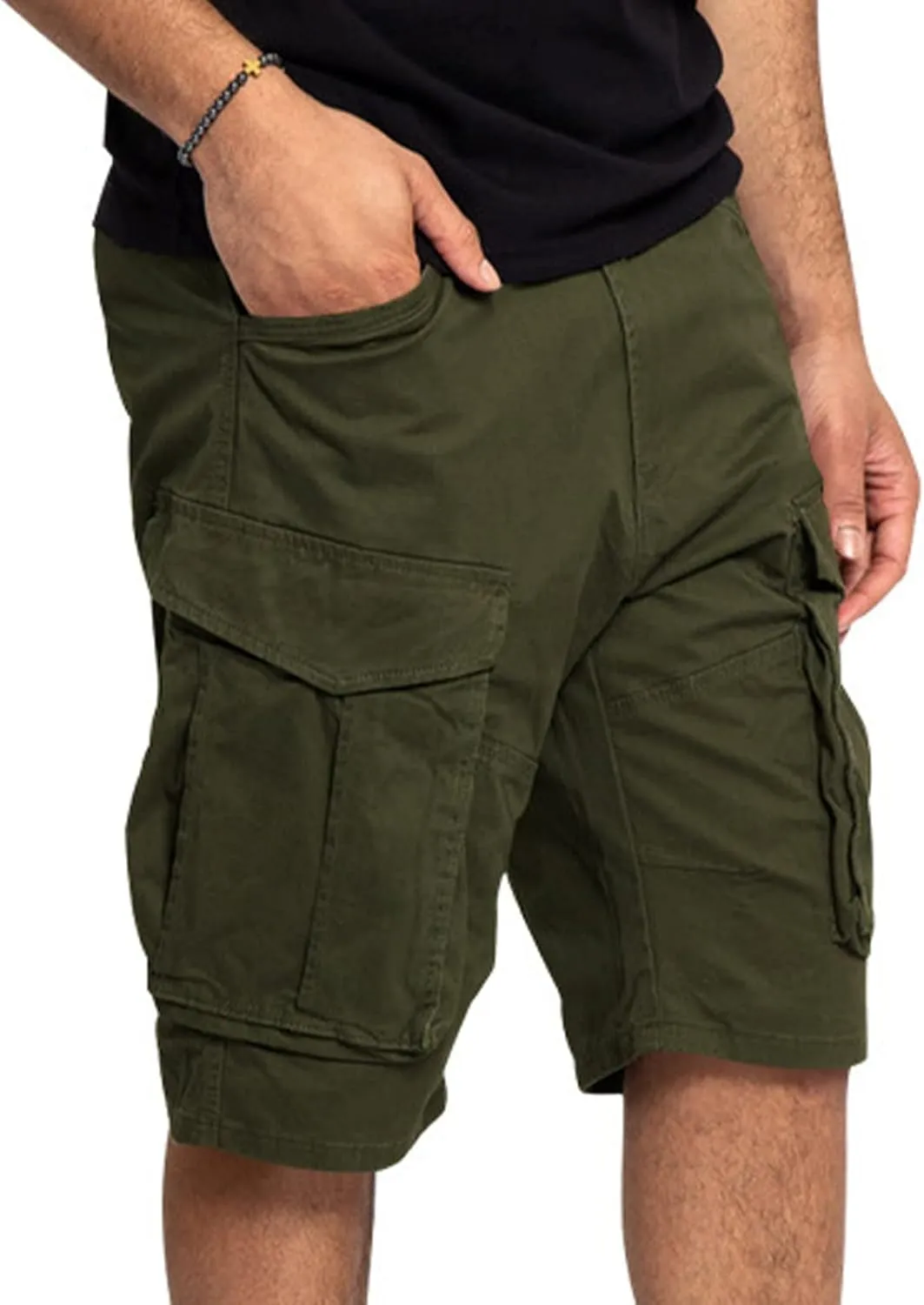 Mens Gym Golf Shorts Short Pant Regular Fit Pants Tactical Joggers Athletic Sweat Shorts with Pockets