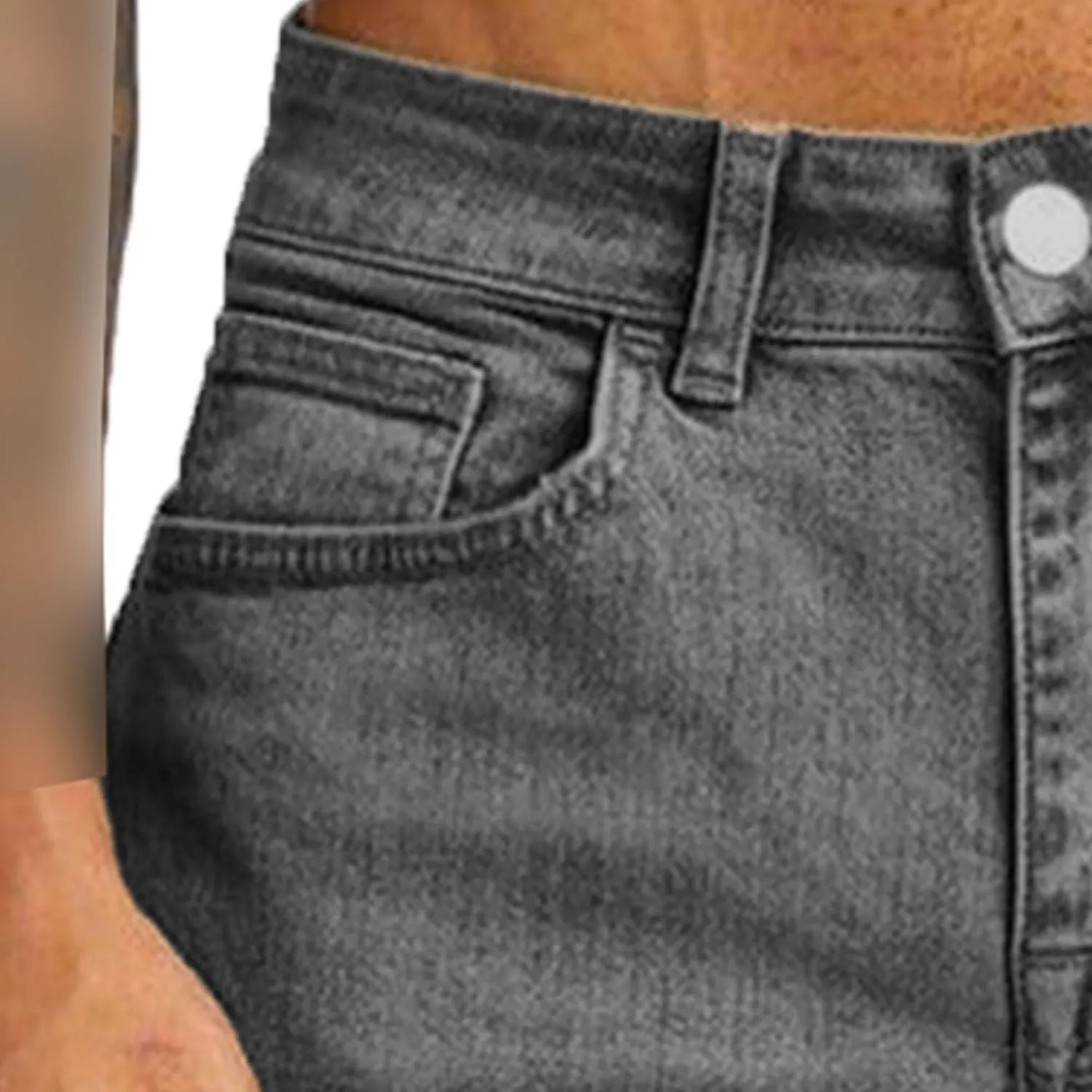 Men's Slim-Fit Stretch Jeans Vintage Regular Fit Denim Pants Straight Leg Classic Skinny Flex Jean Trousers