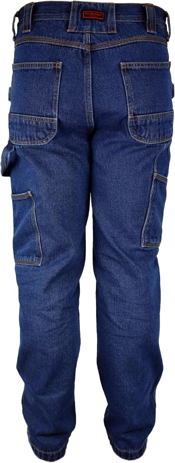Men's Stone Washed Double Front Logger Dungaree Pant
