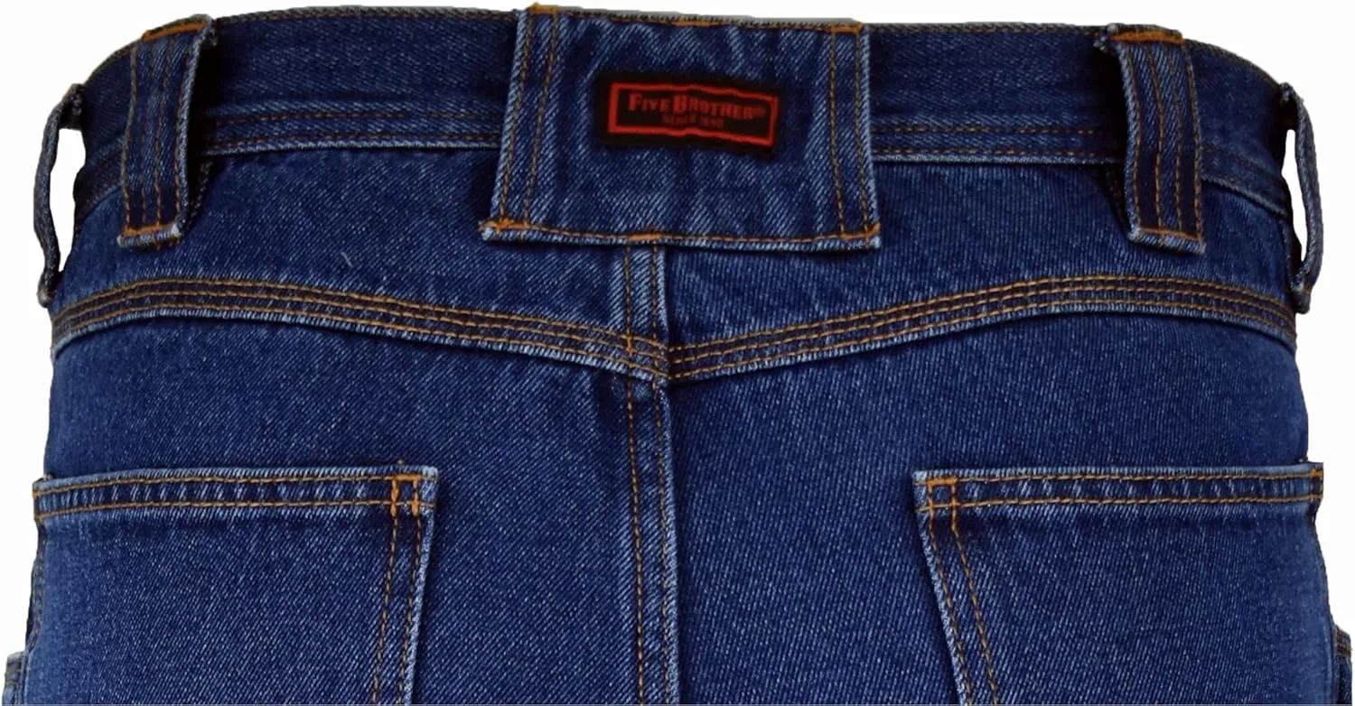 Men's Stone Washed Double Front Logger Dungaree Pant