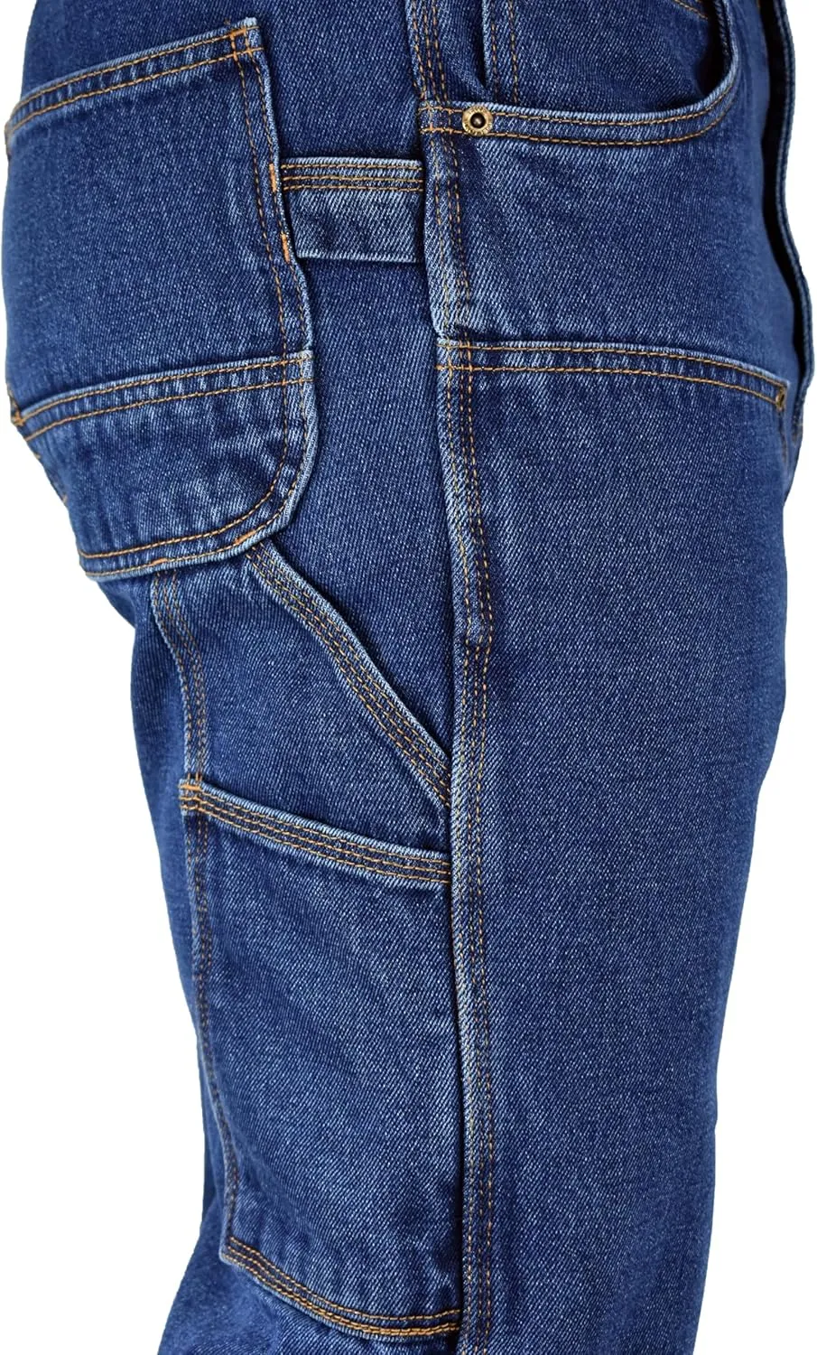 Men's Stone Washed Double Front Logger Dungaree Pant