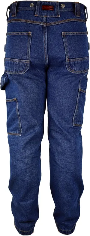 Men's Stone Washed Double Front Logger Dungaree Pant