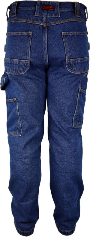 Men's Stone Washed Double Front Logger Dungaree Pant