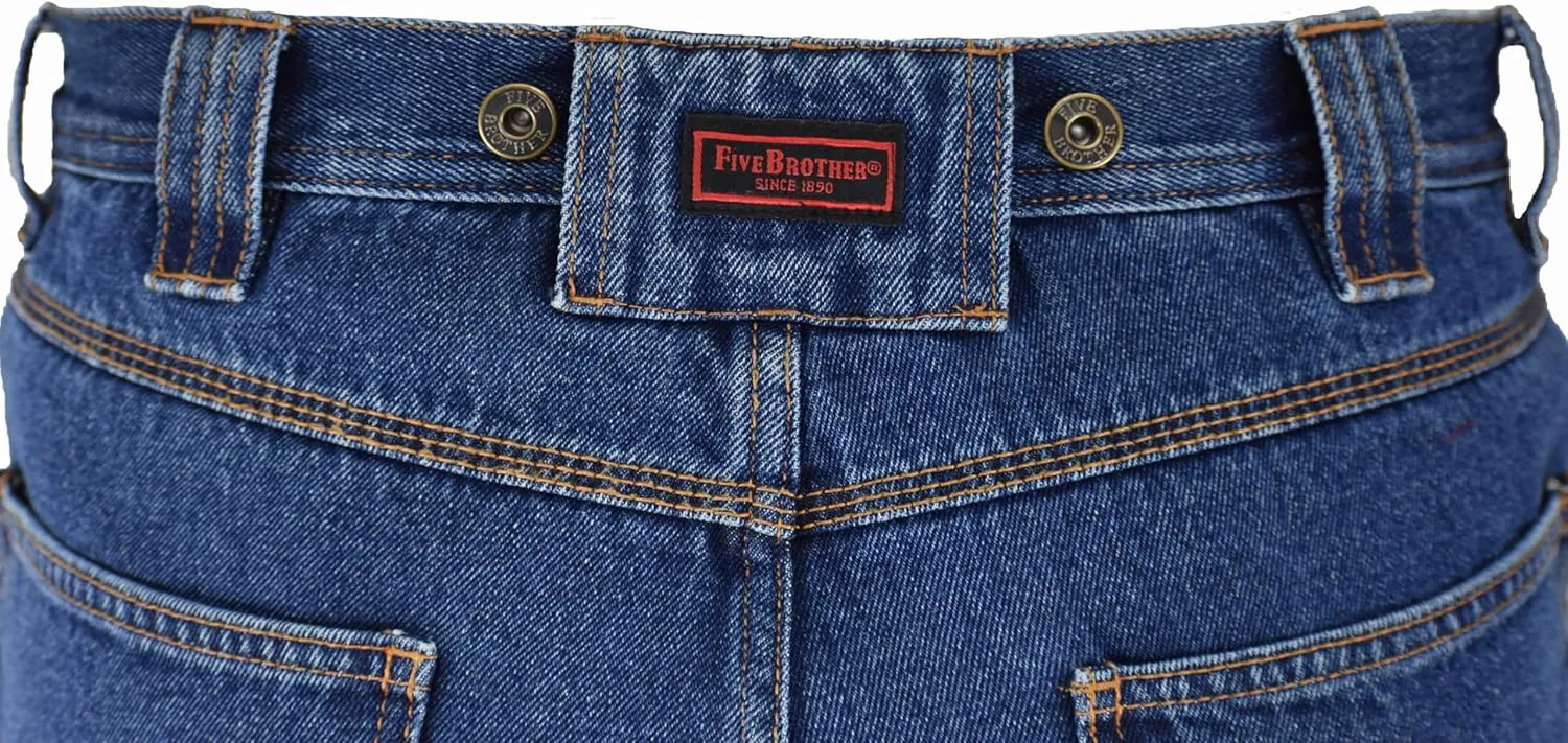 Men's Stone Washed Double Front Logger Dungaree Pant