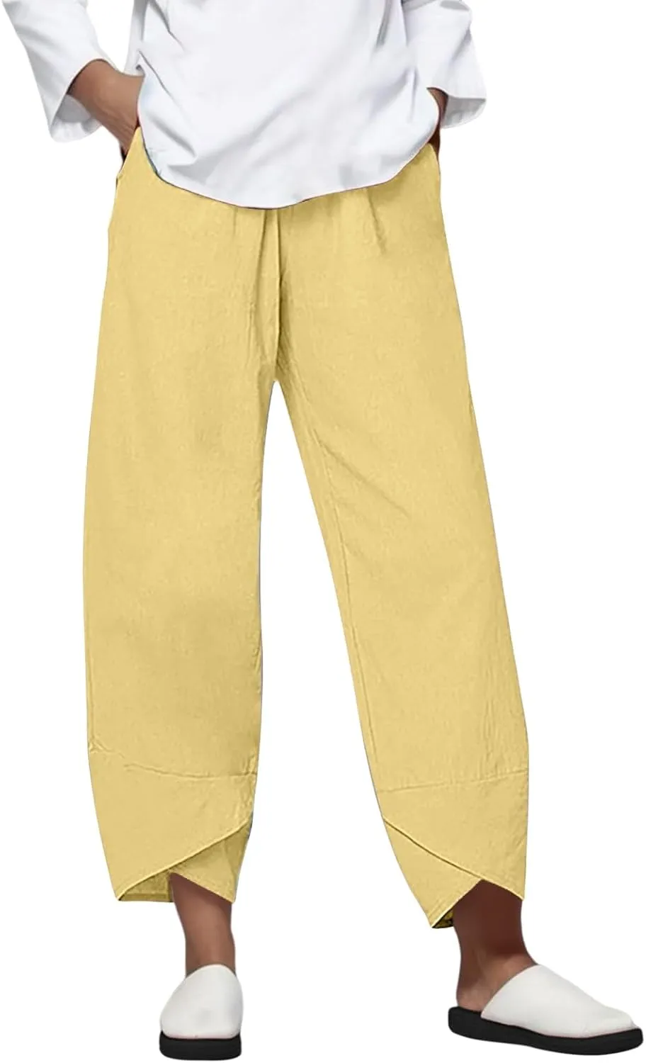 SHAOBGE Plus Size Linen Pants for Women Pants Cotton Casual Home Female Trendy Pants for Women 2024