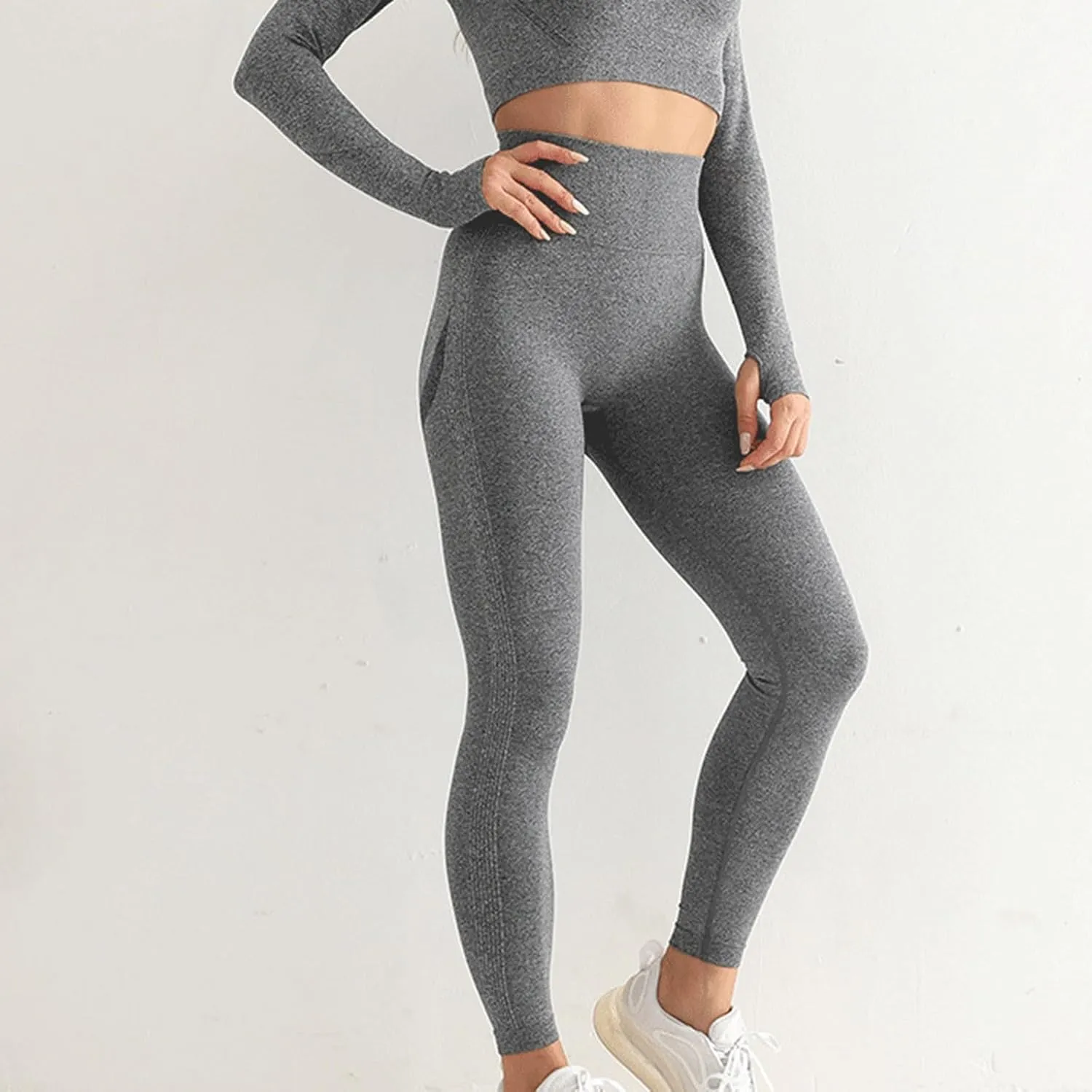 Soft Leggings for Women High Waist Tummy Control Yoga Pants Womens Workout Solid Color Compression Legging Pants