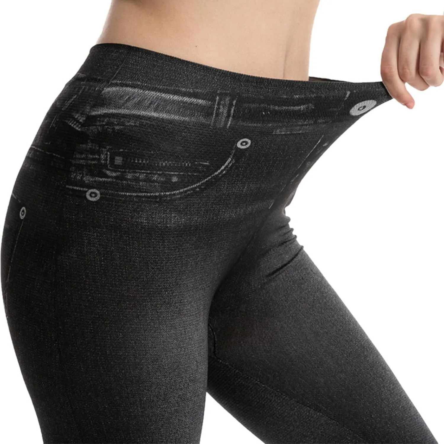 Stretchy Denim Capris for Ladies Slim Fit Summer Jean Pants High Waisted Hip Lifting Leggings Cropped Jeans