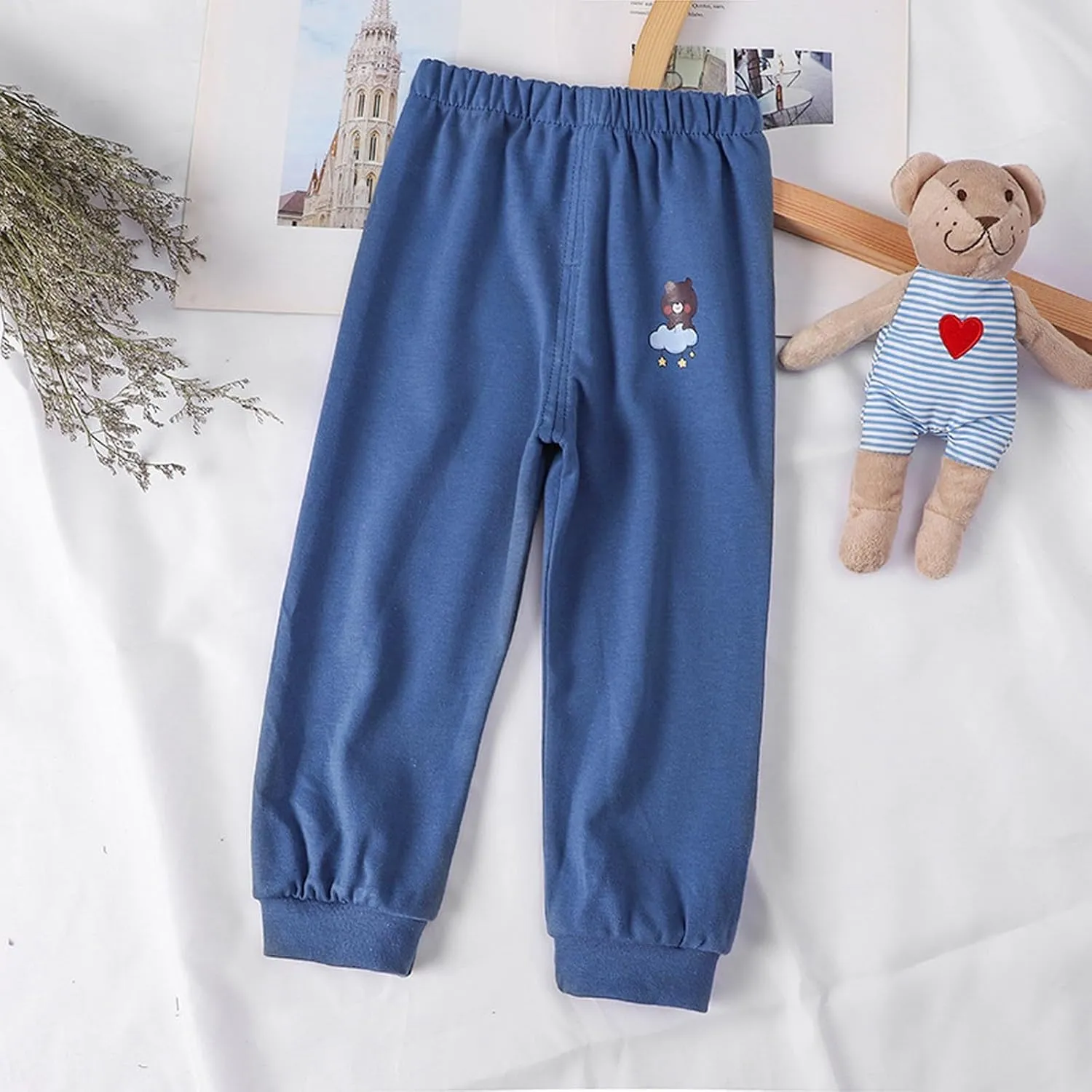 Toddler Boys Girls Cute Animals Excavator Print Sweatpants Aesthetic Elastic Waist Kids Trendy Causal Joggers
