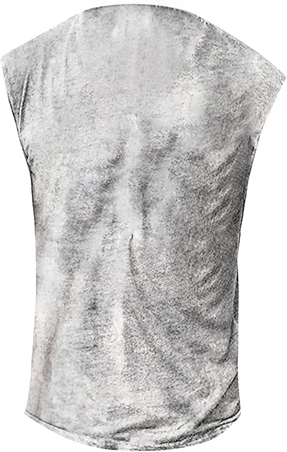 WENKOMG1 Men's Distressed Henley Shirt Sleeveless Graphic Tee Shirt Regular Fit Tank Top Fashion Shirt