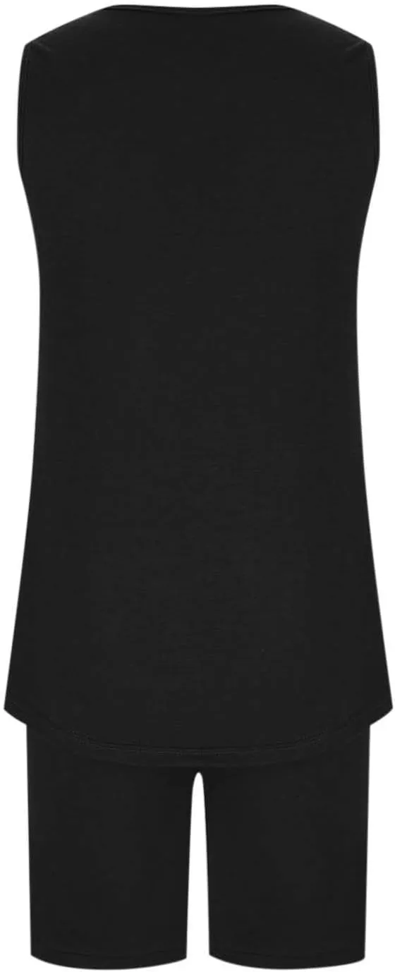 Womens Sleeveless Pajamas Set Casual Sleepwear Soft Pj Sets Tank Top and Shorts Summer 2 Piece Loungewear Outfits
