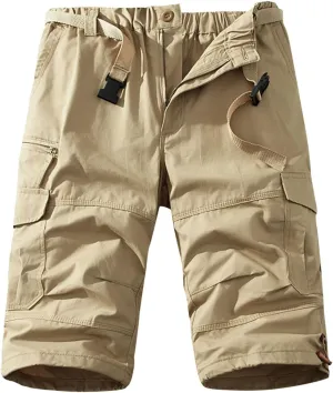 Xiaojmake Men's Military Cargo Short with Multi Pocket Outdoor Twill Cotton Workout Shorts Casual Loose Fit Dungarees Short