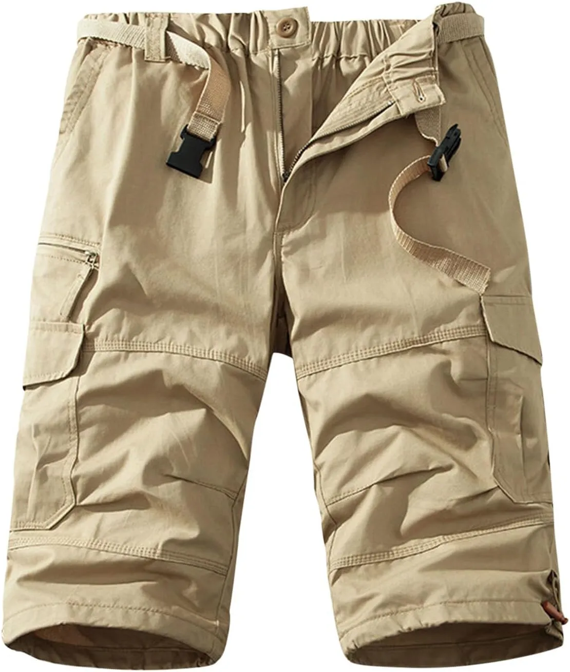 Xiaojmake Men's Military Cargo Short with Multi Pocket Outdoor Twill Cotton Workout Shorts Casual Loose Fit Dungarees Short