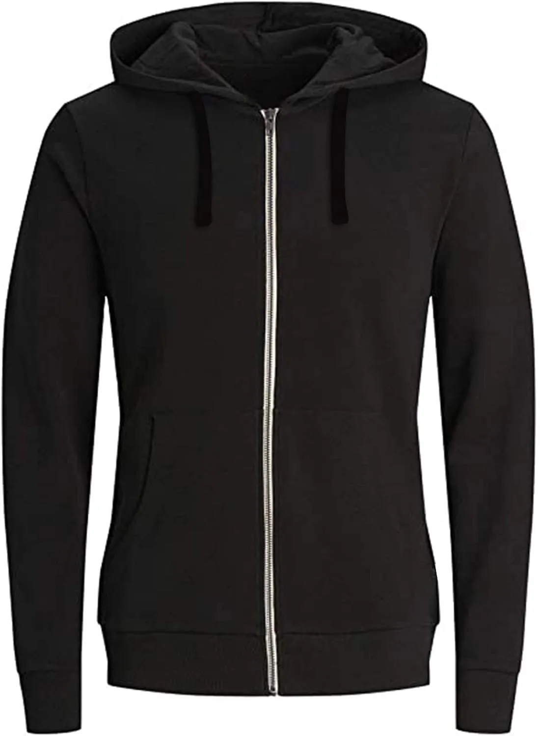 Ymosrh Coats for Men Men's Solid Stitching Drawstring Hooded Slim Fashion Jacket Coat Outwear Mens Jacket