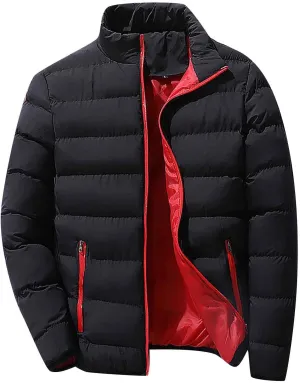 Ymosrh Varsity Jacket Men Men's Autumn Winter Zipper Warm Down Jacket Packable Light Coat Rain Coats